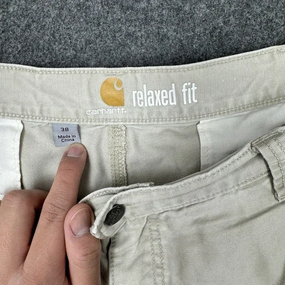 Carhartt Cargo Shorts 38 Relaxed Fit Khaki Work Utility Casual - Picture 3 of 8